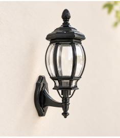 Single Arm Outdoor Wall Light with Teardrop Lantern