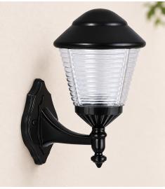Single Arm Outdoor Wall Light with 20 cm Tiered Globe