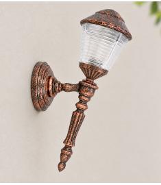 Single Arm Outdoor Light Pole with 20 cm Tiered Globe