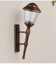 Single Arm Outdoor Light Pole with 20 cm Tiered Globe