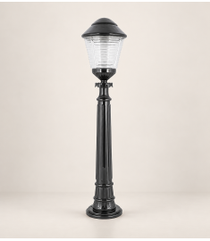 Outdoor Light Pole with 25 cm Tiered Globe
