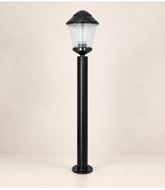 Pathway Bollard Light with 25 cm Tiered Globe, Tube Base