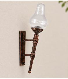 Single Arm Outdoor Wall Light with Prismatic Globe