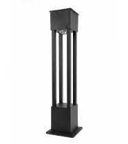 Modern Bollard Sütunlu Plastik Anıt Model Aydınlatma 13x13xh75cm Gu10 Antrasit