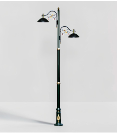 Upper and Lower Single Arm Outdoor Light Pole