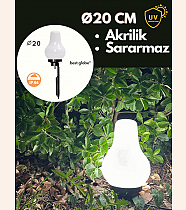 Acrylic Globe Light Fixture Ø20cm (Candle Model)