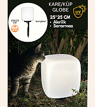 Acrylic Globe Light Fixture Ø25cm (Cube Model)