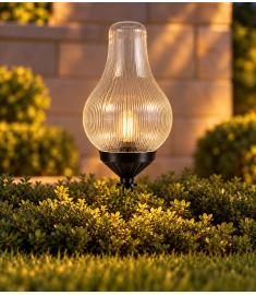 Garden Stake Light with Prismatic Globe