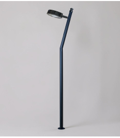 Outdoor Light Pole with 35W, Flange Base, Angled Body