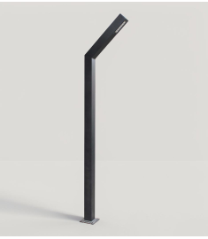 Single Arm Outdoor Light Pole with Angled Body