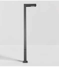 Single Arm Outdoor Light Pole with Angled Body