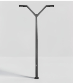 Double Arm Outdoor Light Pole