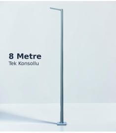8 m single-arm galvanized polygonal lighting pole