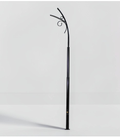 Single Arm Outdoor Light Pole with Angled Body