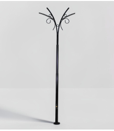 Double Arm Outdoor Light Pole with Angled Body
