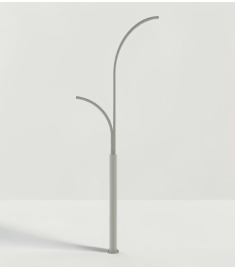 Double Arm Outdoor Light Pole with Short