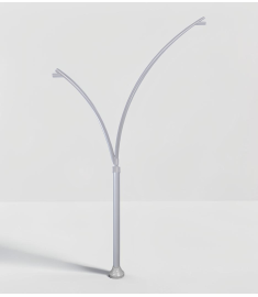 Double Arm Outdoor Light Pole with Short