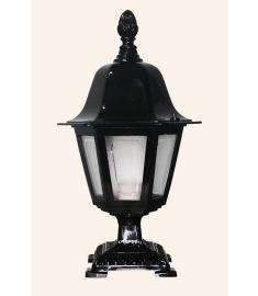 Outdoor Pillar Light with Lantern, Hexagonal Base