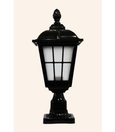 Outdoor Pillar Light with Lantern, Square Base, Round Base