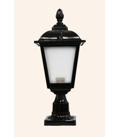 Outdoor Pillar Light with Lantern, Square Base, Round Base