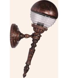 Single Arm Outdoor Wall Light with Tiered Globe