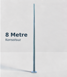 8 m galvanized polygonal lighting pole without bracket