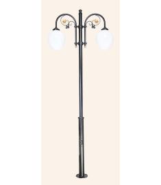 Single Curved Arm Outdoor Light Pole