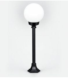 Pathway Bollard Light with 20 cm Opal Globe, Hexagonal Base, Tube Base, 42 mm Tube