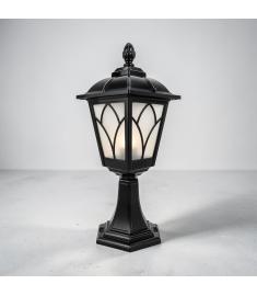 Outdoor Pillar Light with Lantern, Hexagonal Base