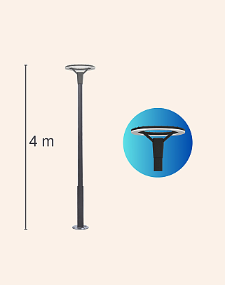 Y.A.82044 - Modern Garden Pole Lighting